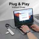VCOM 10Gbps USB C Hub5 Ports USB 3.2 Gen 2 Splitter with 100W Power DeliveryAluminum USB Type C to USB Hub Multiport Adapter for MacBook Pro/Air and More Thunderbolt/USB C Laptop (Gray)