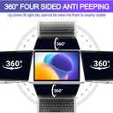 360 Privacy Screen Protector for MacBook Air 15 inch (2023-2026, M2-M5), Privacy Screen Filter Compatible with MacBook Air 15.3 inch, Anti-Spy/Anti Fingerprint/Anti Blue Light/Anti Glare