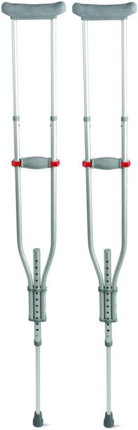 Medline Quick-Fit Crutches, 300 LB Weight Capacity, 1 Pair