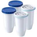 Recogwood 0 TDS Water Filter Replacement for Zero Pitcher & Dispenser | Upgraded 6-Stage Filtration | Removes 99.9% of Lead, Chromium, PFOA/PFOS | Compatible with ZR-001, ZR-004, ZR-017 | 4-Pack