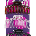 Goody Classics Large Sprial Claw Clips , Assorted Colors  Great for Easily Pulling Up Your Hair  PainFree Hair Accessories for Women, Men, Boys, and Girls, 3 Count (Pack of 1)
