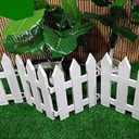 4 Pcs Christmas Tree Fence White Plastic pcket Fence for Christmas Tree Wedding Party Decoration Holiday Office Home Wedding Party Decor (100 cm in Total)