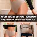 2 x ASIMOON Womens High Waisted Underwear No Show Seamless High Cut Bikini Plus Size Cheeky Panties Postpartum Briefs XL (Black, XL)
