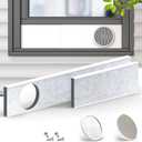 Daisypower Portable Air Conditioner Window Kit With Foam Insulation, Heat And Noise Insulated, Adjustable Seal Panels for AC Hose, Fits Single Double Hung Window, Sliding Window (5 IN)