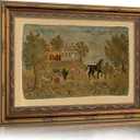 Vintage Carved Gold Frame Mallard Canvas Wall Art,Tranquil Lakeside Nature Wildlife Painting Picture Wall Decor Country Plant Farmhouse Style Poster Print Artwork for Living Room Home Decoration
