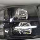 Headlights Assembly w/Bulb & Wiring Harness for 2007-2013 Chevy Silverado 1500, 07-14 Silverado 2500HD 3500HD Replacement Headlamp Assembly, Black Housing Clear Side