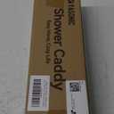 YASONIC Shower Caddy Adhesive, Rustproof Shower Shelves for Inside Shower, Large Capacity Bathroom Organizers and Storage, Shower Storage with Removable Hooks, No Drill Bathroom Accessories Black