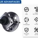 PAROD Pair 512003 Rear Wheel Bearing Hub Assembly Fit for Buick Lesabre Lucerne Park Avenue/Cadillac Allante DeVille DTS/Chevy Malibu/Oldsmobile Aurora Cutlass Toronado/Pontiac Bonneville 1991-2011