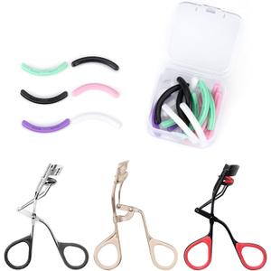 3 x Eyelash Curler Refills Compatible with revlon,Eyelash Curler Pads 24PCS,Silicone Lash Curler Refill Pads Compatible with revlon (Colorful)