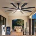 Fanbulous 72 Inch Ceiling Fans with Lights DC Motor, Remote & APP Control