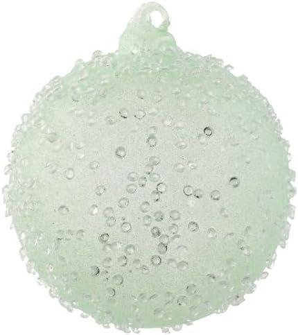Karma, Christmas Hanging Ornament, Crystal Beaded Glass Ball Ornament Mint