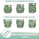 wegreeco Female Dog Diapers, Washable Reusable Pet Puppy Doggie Diapers for Small Female Dogs in Heat Period, Doggy Period Panties, 5 Pack, Small, Blue Green
