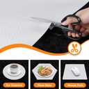 Shelf Liners for Kitchen Cabinets Refrigerator Liners Waterproof & Oil-Proof Kitchen Cupboard Liner Non-Slip Drawer Mats EVA Material Non Adhesive Fridge Liner for Shelves-White 11.8 x 236.2 Inches