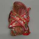 1.5 Inch Red Embroidered Woven Ribbon Trim Jacquard Ribbon 3D Flower Embroidery Tape Boho Floral Fabric Sewing Applique Ribbons for Sewing Making Craft Gift Diy Christmas Embellishment Decor