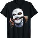 Funny Gangster Gangsta Hip HOP Hiphop Gold Teeth Hustle T-Shirt, Small 
