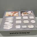 Kikcoin 22 PCS Nonstick Baking Pans Set, Stackable Bakeware Sets with Silicone Handles, 450F Oven Safe Baking Sheet Set, Easy Release Cookie Sheets for Baking, Cream