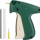 Tagging Gun for Clothing, Fine Stitch Mini Stitch Gun for Clothes,Stitch Quick Clothing Fixer Sewing Quilting Hemming Quick Stitch with 2 Needles,1500 Black & 1500 White Micro Fasteners (Greend and White Grip)