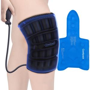 Comfpack Compression Knee Ice Pack Wrap for Sports Injuries, Large Knee Brace with Ice Pack for Swelling and Recovery Support, Sprains, Meniscus Tear, Osteoarthritis, ACL