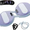 LOCK&SOLVER Waist Twisting Machine, Ab Twister Board, Adjustable Waist Twister with Intelligent Counting Lap & Calorie & Time, Waist Twister for Women Belly Fat with 2 Resistance Bands, Grey-Blue