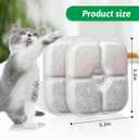 Cat Water Fountain Replacement Filters Fit for 2.5L Fountain with Whiskers Pattern Triple Action Water Pet Cat Drinking Fountain Filter Pack of 12