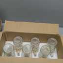 6 Pack Glass Tumbler Cups with Handle, 24oz Bubble Tea Cup with Bamboo Lid& Wide Straws,Reusable Mason Jars with Wide Mouth Iced Coffee Cup, Drinking Glasses for Smoothie,Bubble Tea