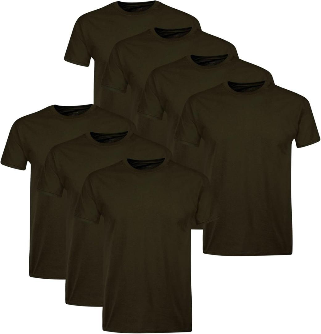 Hanes Packs, Stay-Tucked Soft Cotton, Best Undershirts for Men, White Asstd Multipacks, Black-7 Pack, X-Large
