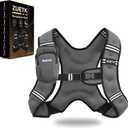 ZUETK Weighted Vest, 12lb Weight Vest with Reflective Stripe, Weighted Vest for Men Women Workout Equipment for Strength Training, Running, Jogging, Fitness, Weight Loss (Grey with Bag)