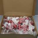 20 Pcs Christmas Red and White Picks 10'' Peppermint Christmas Decorations Curly Candy Cane Picks Ornaments Vintage Pick with Bells Jingle Candies on Sticks for Xmas Vase Filler Tree Wreath