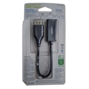 Display Port to HDMI Adapter - BLACK (2 Pack)