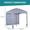OLIXIS 6'×6' Beach Cabana Tent Sun Shelter – UPF 50+ Easy Setup Cool Canopy Tent Sun Shade with Side Wall, Wind Resistant Beach Cabana for Whole Family, 6x6 ft