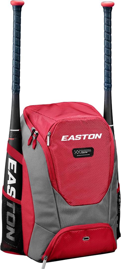 Easton Dugout Backpack Equipment Bag | Baseball & Softball | Red