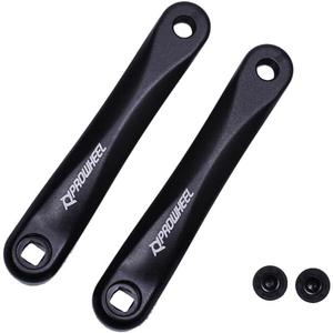 PROWHEEL Ebike Crank Arm Available in Square Hole,140MM/152MM/160MM/165MM/170MM/175MM Black Bike Crank Arm for Electric Bike,Mid Mounted Motor,Torque(1 Pair)