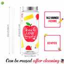 Dingion 24 Pcs Teacher Appreciation Gifts 14.2 oz Thank You Plastic Cup with Lid and Straw Inspirational Teacher Gifts Reusable Tumbler Bulk for Coworker Women Graduation Colleague Employee Volunteer