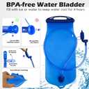 2 Pack Hydration Backpack Pack with 2L Hydration Bladder, TNYSPORT Lightweight Breathable Water Backpack with 3 Layer Pockets, Reinforced Shoulder Straps for Hiking Running Cycling