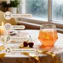 40 Pack 12oz Diamond Plastic Wine Glasses with Gold Rim, Disposable Stemless Wine Cups - Shatterproof, Unbreakable & BPA-Free, Recyclable Drinkware for Wedding, Birthday Party, New Year, Holidays