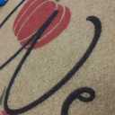 Tinideya Black Welcome Coir Doormat Outdoor Cute Welcome Floor Mats Non-Slip Entrance Door Rugs for Front Door Porch Party Outdoor Entryway Decor, 17 x 30 Inch