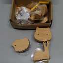 WONQEXZ Wall Hook,Child Baby Nursery Wood Wall Hook, Natural Hedgehog Snail Kitten Coat Hooks,Wooden Hooks,Children Wall Mounted Hook,Set of 6