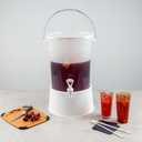Restaurantware 6 gal Round Clear Plastic Beverage Dispenser
