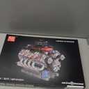 Mould King 10171 V8 Engine Building Blocks Sets, V8 Engine Model kit That Run, Build Your Own STEM Model Engine, 8-Cylinder Car Engine Building Engineering Toys for Age 14+/Adults Collections(487+PCS)