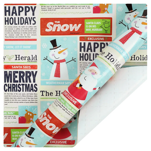 Vintage Christmas Wrapping Paper Jumbo Roll,  30" X 10' Per Roll (4 Rolls: 100 sq. ft. ttl.) 