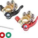 Battery Terminal Clamp Connectors, 2 Pcs 4 Way Quick Release Disconnect Car Battery Terminal for SAE/JIS Type A Posts, Compatible With Cars, Vans, Trucks and More