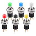 DIYhz 6Pcs Self-Locking SPST Latching Type Dash ON/Off Push Button Switch AC 250V/3A 6 Colors