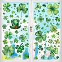St Patricks Day Window Clings for Glass Windows - 9 Sheets 99 PCS St Patrick's Shamrock Window Stickers Saint Patricks Day Window Decals for Office Home School Party Decorations Supplies