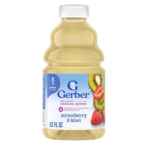 Gerber Toddler Juice, Strawberry & Kiwi, Water and Fruit Juice Blend, Toddler Drink, 6PK, BBD: 07MAY27