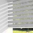 ShadesU Cordless Zebra Blinds for Windows  Light Filtering Dual-Layer Window Shades for Privacy - Easy to Install (Grey Color) (Maximum Height 72") (Width 26.5")