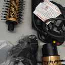 Rotating Hair Dryer Brush,3 in 1 Rotating Hot Air Brush with Detachable Brush(2" & 1.5"),3 Heats and 2 Speeds Rotating Hair Dryer Spinning for Curl,Straight