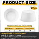 6 Pack Recessed Light Insulation Cover, Fire-Resistant Ceramic Fiber,Large 15" Base x 12" Top x 8" H Fits 6” & 5” Can Lights, Airtight Attic Cover for Blown In & Batt Insulation