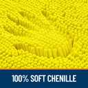 OLANLY Bathroom Rugs 30x20, Extra Soft Absorbent Chenille Bath Rugs, Rubber Backing Quick Dry, Machine Washable Bath Mats for Bathroom Floor, Tub and Shower, Home Decor Accessories, Lemon Yellow