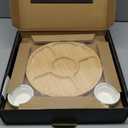 SMIRLY Charcuterie Large Bamboo Cheese Board Set for Serving - House Warming Gifts for New Home, Wedding, Bridal Shower & Birthday, for Women