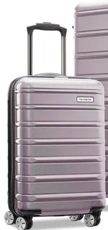 Samsonite Omni 2 International Carry-On Luggage with 360° Spinner Wheels - Scratch Resistant Hardshell - TSA, Airline-Approved - Expandable Polycarbonate Shell for Lightweight Travel - Icy Lilac